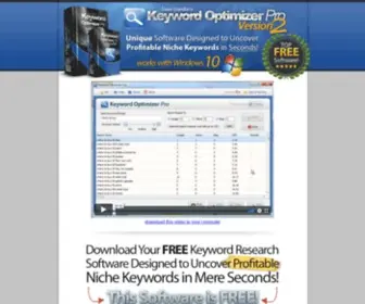 Keywordoptimizerpro.com(Free Keyword Software for PC & Mac) Screenshot