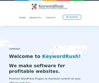 Keywordrush.com(Premium WP Plugins for affiliate marketing) Screenshot