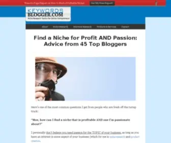 Keywordsblogger.com(Keyword & Niche Research Tips for Internet Marketers) Screenshot