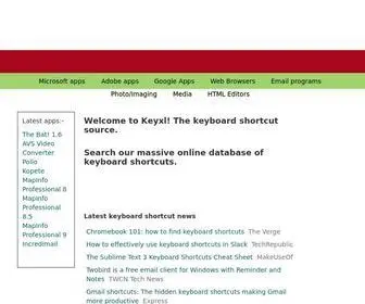 Keyxl.com(Keyxl Keyboard Shortcuts Database) Screenshot