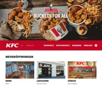 KFC-Suisse.ch(Kentucky Fried Chicken) Screenshot