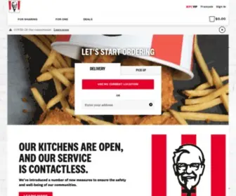 KFC.ca(KFC) Screenshot