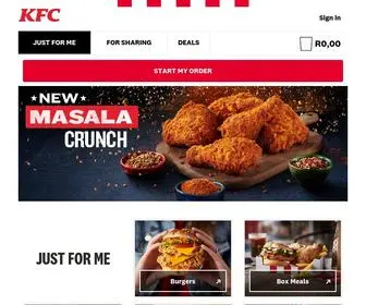 KFC.co.za(Order KFC Online) Screenshot