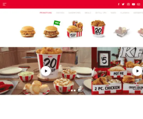 KFC.com(Finger Lickin’ Good) Screenshot