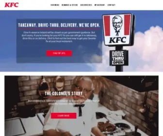 KFC.ie(Find a Restaurant & Order KFC for Delivery Online) Screenshot