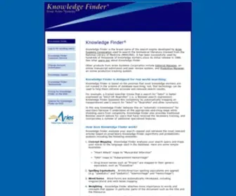 Kfinder.com(Knowledge Finder) Screenshot