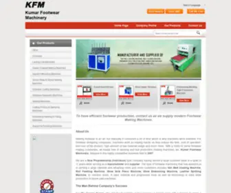 Kfmind.com(KUMAR FOOTWEAR MACHINERY) Screenshot