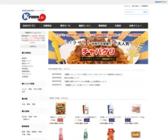 Kfoods.jp(えごま油、チャプチェ、マッコリ、ゆず茶、辛ラーメン、ダシダなど) Screenshot