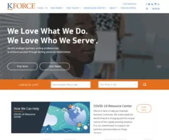 Kforce.com(Technology and Finance & Accounting Solutions) Screenshot