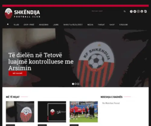 KFShkendija.com(Klubi i futbollit shkëndija) Screenshot