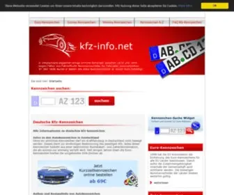 KFZ-Info.net(Deutsche Kfz Kennzeichen) Screenshot