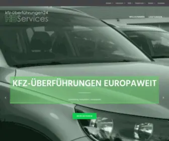 KFZ-Ueberfuehrungen24.de(H+B Services bietet europaweit professionelle KFZ) Screenshot