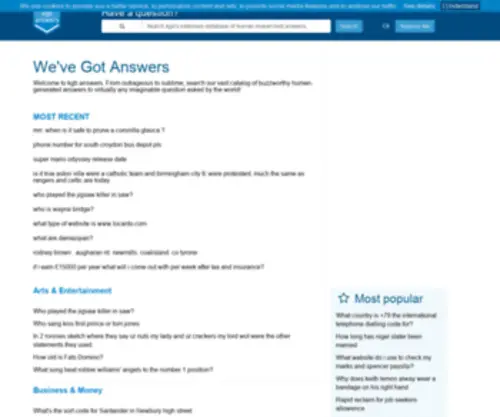 Kgbanswers.co.uk(General Knowledge Questions and Answers) Screenshot