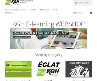 KGhcustomsshop.com(E-learning Shop) Screenshot