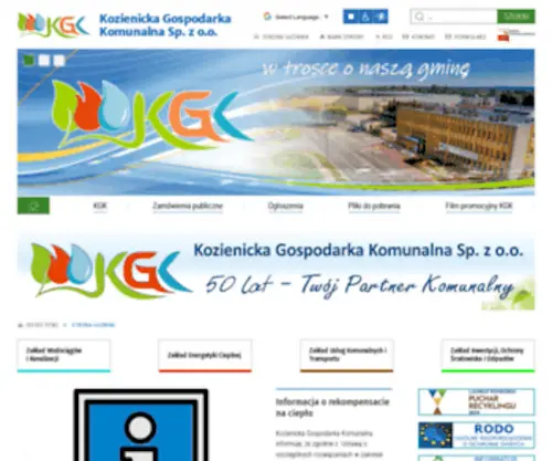 KGkkozienice.pl(Kozienicka Gospodarka Komunalna) Screenshot