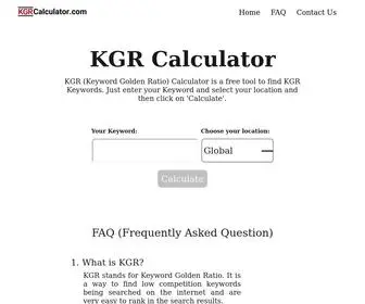 KGrcalculator.com(100% Free KGR Keywords Finder tool) Screenshot