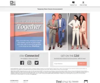 KGstores.com(Men's and Women's Clothing) Screenshot