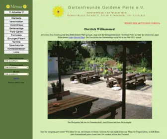 KGV-Goldeneperle.de(Gartenfreunde Goldene Perle e.V. Kleingartenverein) Screenshot