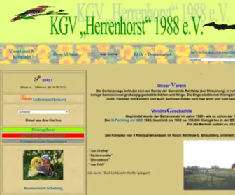 KGV-Herrenhorst1988EV.de(Gemeinnütziger Verein) Screenshot