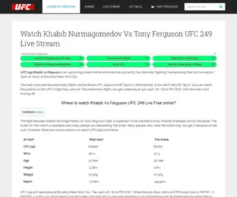 Khabibvsfergusonlivestream.com(Watch Khabib Vs Ferguson UFC 249 Live Stream) Screenshot