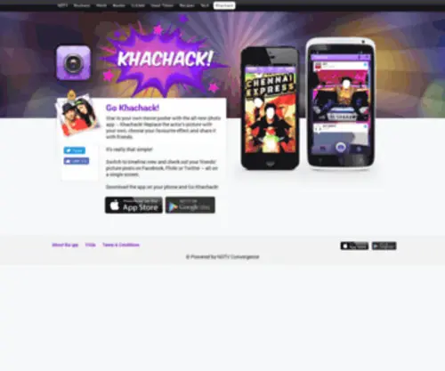 Khachack.com(Bollywood posters and photo app from India on iPhone and android phone) Screenshot