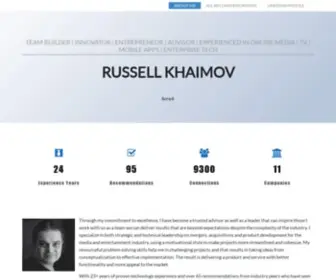 Khaimov.com(About Me) Screenshot