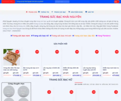 Khainguyenjewelry.com(Trang sức bạc) Screenshot