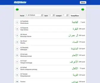 Khalifahcenter.com(Daftar surat Al Qur'an) Screenshot