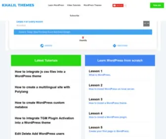 Khalilthemes.com(Learn WordPress) Screenshot
