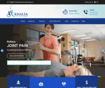 Khalsaphysiotherapyclinic.ca(Physiotherapy Surrey) Screenshot