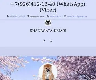 Khanagata-Umari.com(сиба ину) Screenshot