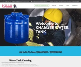 Khanjeewatertankcleaning.com(Water Tank Cleaning Service in karachi heat and roof proofing) Screenshot