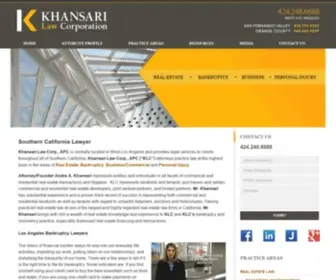 Khansarilaw.com(Los Angeles Bankruptcy Lawyer) Screenshot