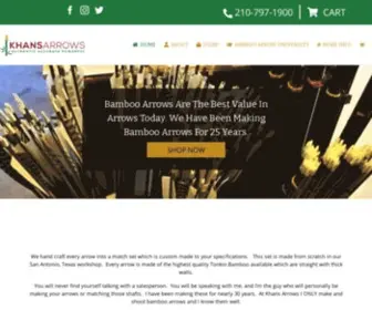 Khansarrows.com(Bamboo Arrows Custom Bamboo Arrow Shafts Best Wood Arrows) Screenshot