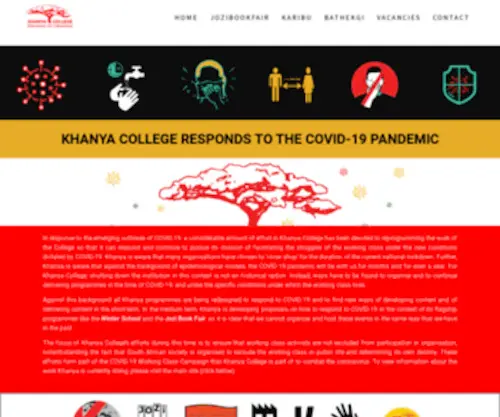 Khanyacollege.org.za(Education for Liberation) Screenshot
