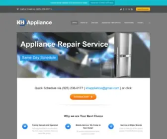 Khappliance.com(KH Appliance Repair and Service) Screenshot