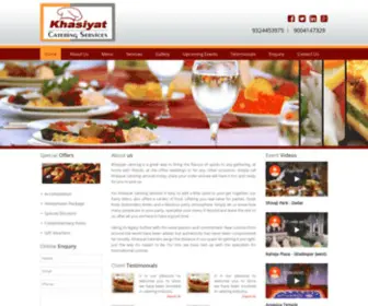 Khasiyatcaterers.com(Khasiyat Catering Services) Screenshot