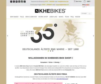 Khebikes.com(BMX Freestyle Bikes im KHE Shop kaufen) Screenshot