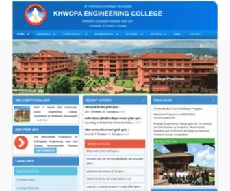Khec.edu.np(Khwopa Engineering College) Screenshot