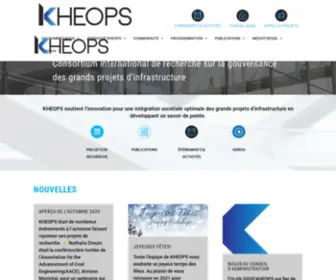 Kheops.ca(Consortium international de recherche sur les projets d'infrastructure) Screenshot