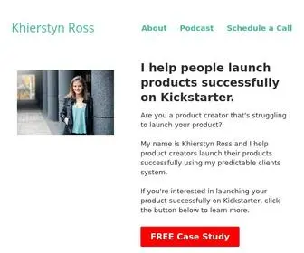 Khierstyn.com(Crowdfunding strategy and campaign management) Screenshot