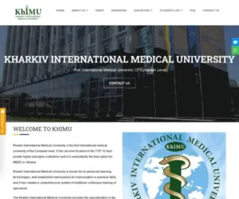 Khimu.com(Kharkiv International Medical University) Screenshot