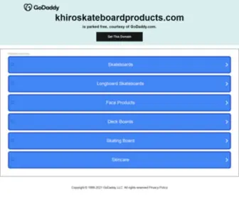 Khiroskateboardproducts.com(KHIRO SKATEBOARD PRODUCTS) Screenshot