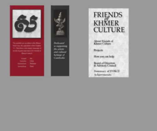 Khmerculture.net(The Friends of Khmer Culture) Screenshot