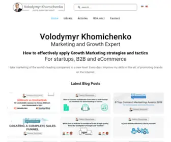Khomichenko.com(How to effectively apply Growth Marketing strategies and tactics) Screenshot