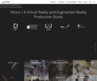 Khora.com(A Virtual Reality and Augmented Reality Production Studio) Screenshot