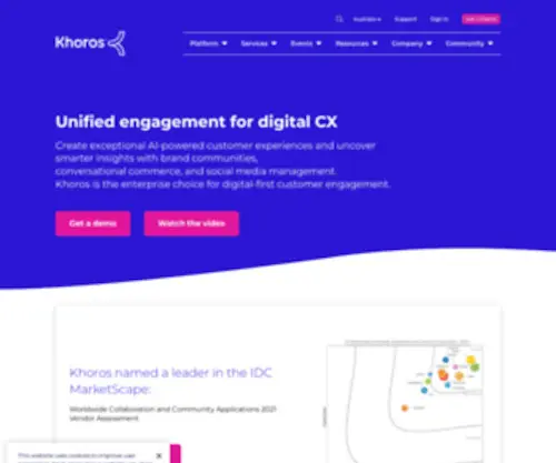 Khoros.com.au(Our software) Screenshot