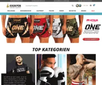 Khunpon-Kampfsportartikel.de(Der Kampfsport &amp; Fitness Shop) Screenshot