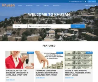 Khusan.com(Free Real Estate Classifieds Listings for Property Buyers and Sellers) Screenshot