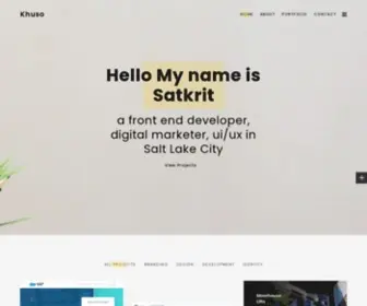 Khuso.com(My Portfolio) Screenshot